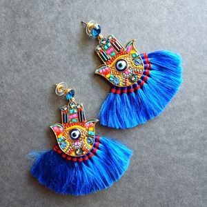 Statement Earrings Evil Eye Hamsa